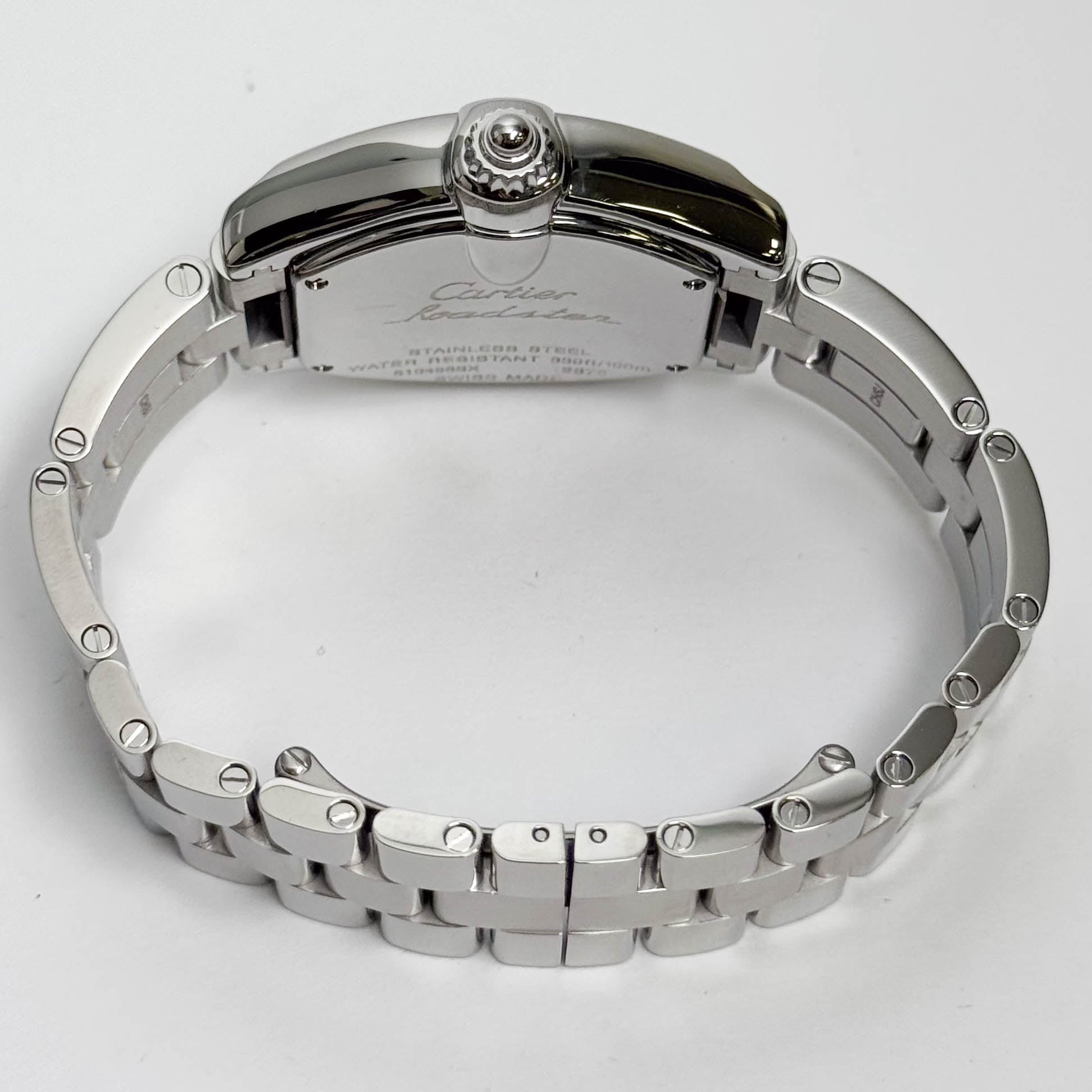 Cartier Roadster Stainless Steel 31mm Silver Dial Watch Ref# W62016V3 - Happy Jewelers Fine Jewelry Lifetime Warranty
