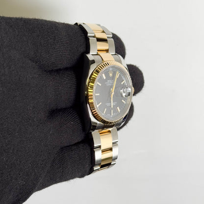 Rolex Datejust 36mm Black Dial Watch Ref# 116233
