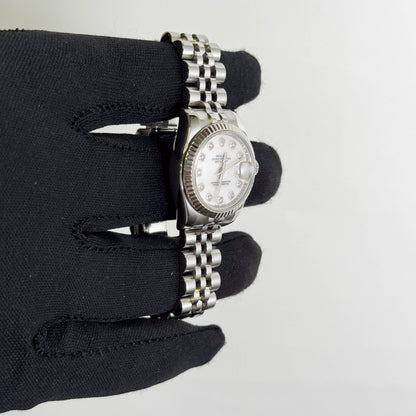 Rolex Datejust 26mm MOP Dial Watch Ref# 179174 - Happy Jewelers Fine Jewelry Lifetime Warranty