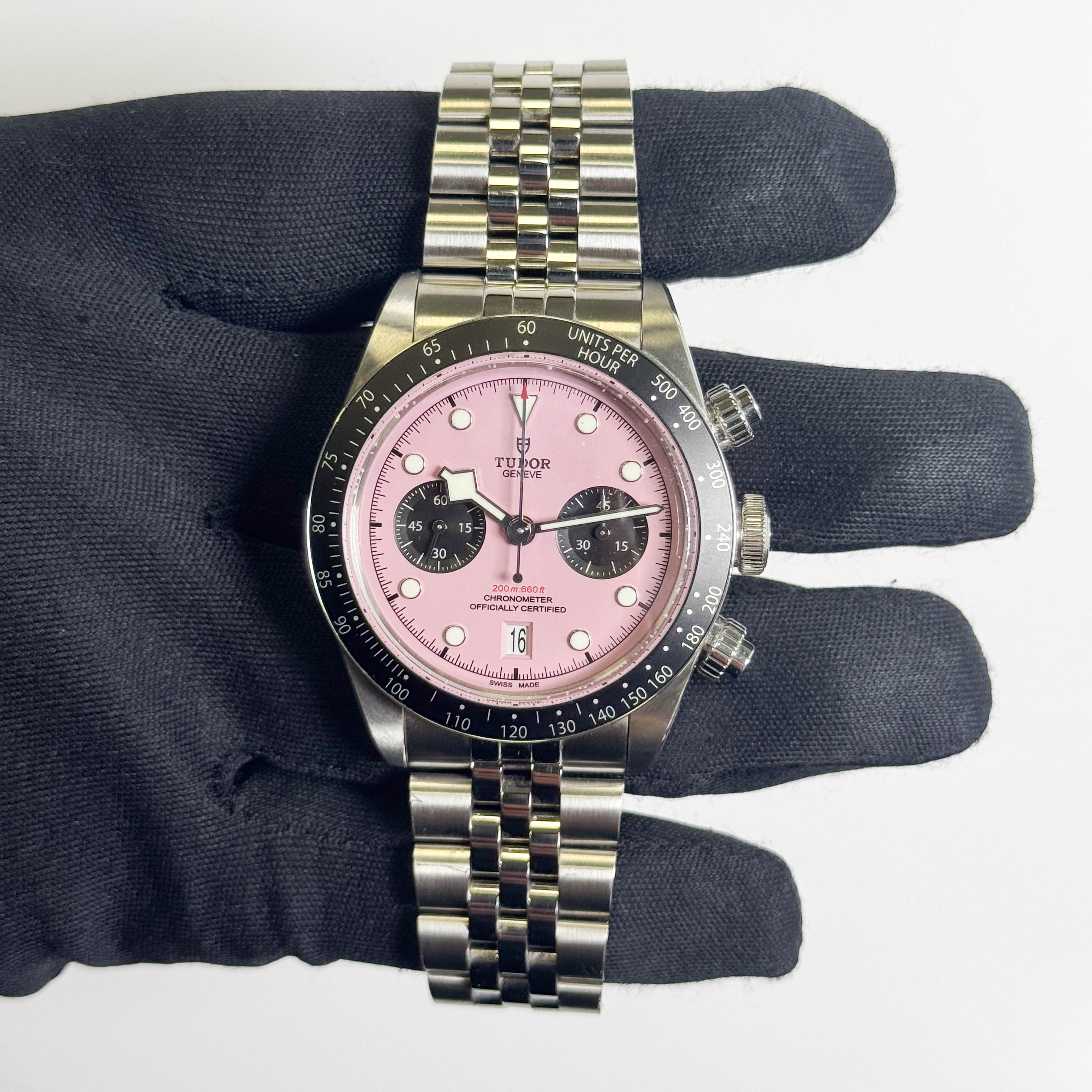 Tudor Black Bay 41mm Pink Dial Watch Ref# 79360N - Happy Jewelers Fine Jewelry Lifetime Warranty