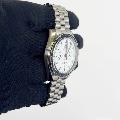 Omega Speedmaster 42mm White Dial Watch Ref# 310.30.42.50.04.001 - Happy Jewelers Fine Jewelry Lifetime Warranty