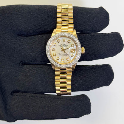 Rolex Datejust 26mm White MOP Dial Watch Ref# 69178 - Happy Jewelers Fine Jewelry Lifetime Warranty