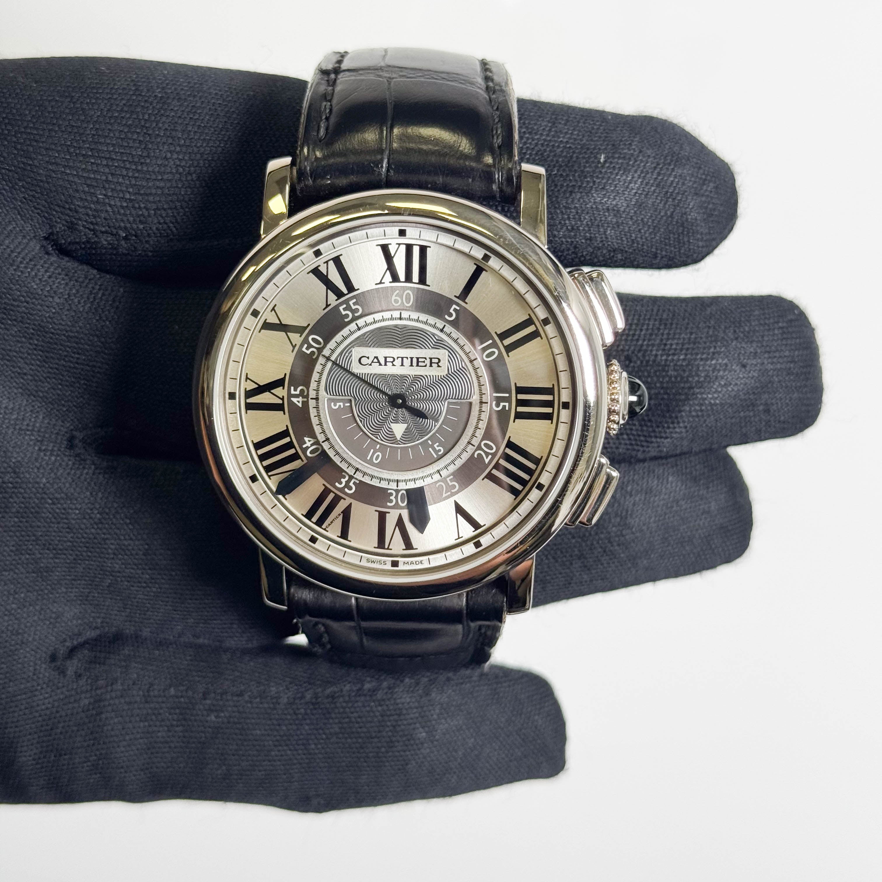 Cartier Rotonde De Central 42mm Silver Dial Watch Ref# W1556051 - Happy Jewelers Fine Jewelry Lifetime Warranty