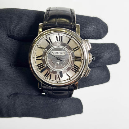 Cartier Rotonde De Central 42mm Silver Dial Watch Ref# W1556051 - Happy Jewelers Fine Jewelry Lifetime Warranty