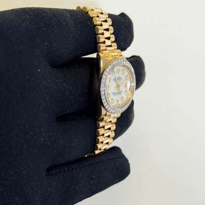 Rolex Datejust 26mm White MOP Dial Watch Ref# 69178 - Happy Jewelers Fine Jewelry Lifetime Warranty