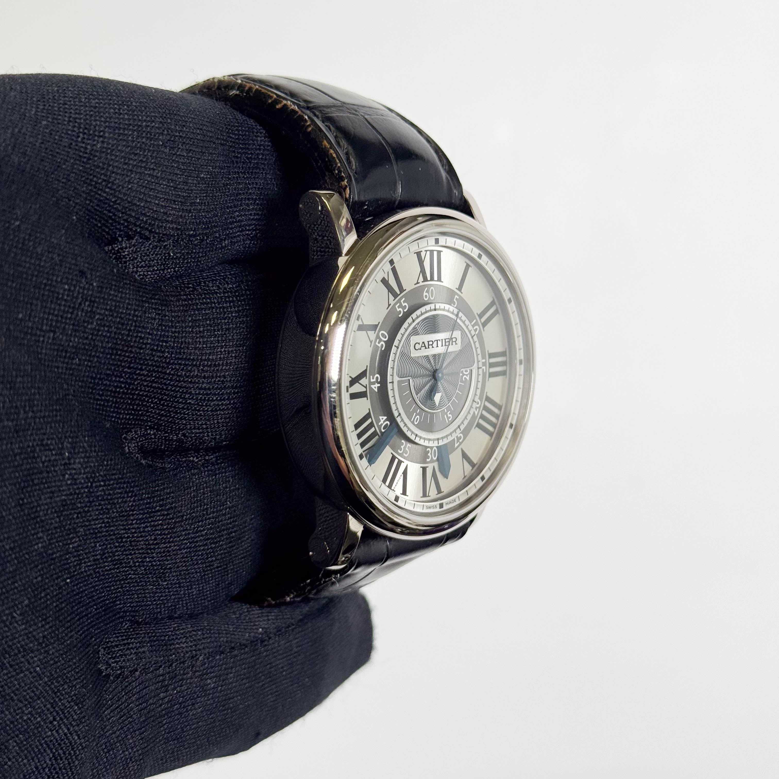 Cartier Rotonde De Central 42mm Silver Dial Watch Ref# W1556051 - Happy Jewelers Fine Jewelry Lifetime Warranty