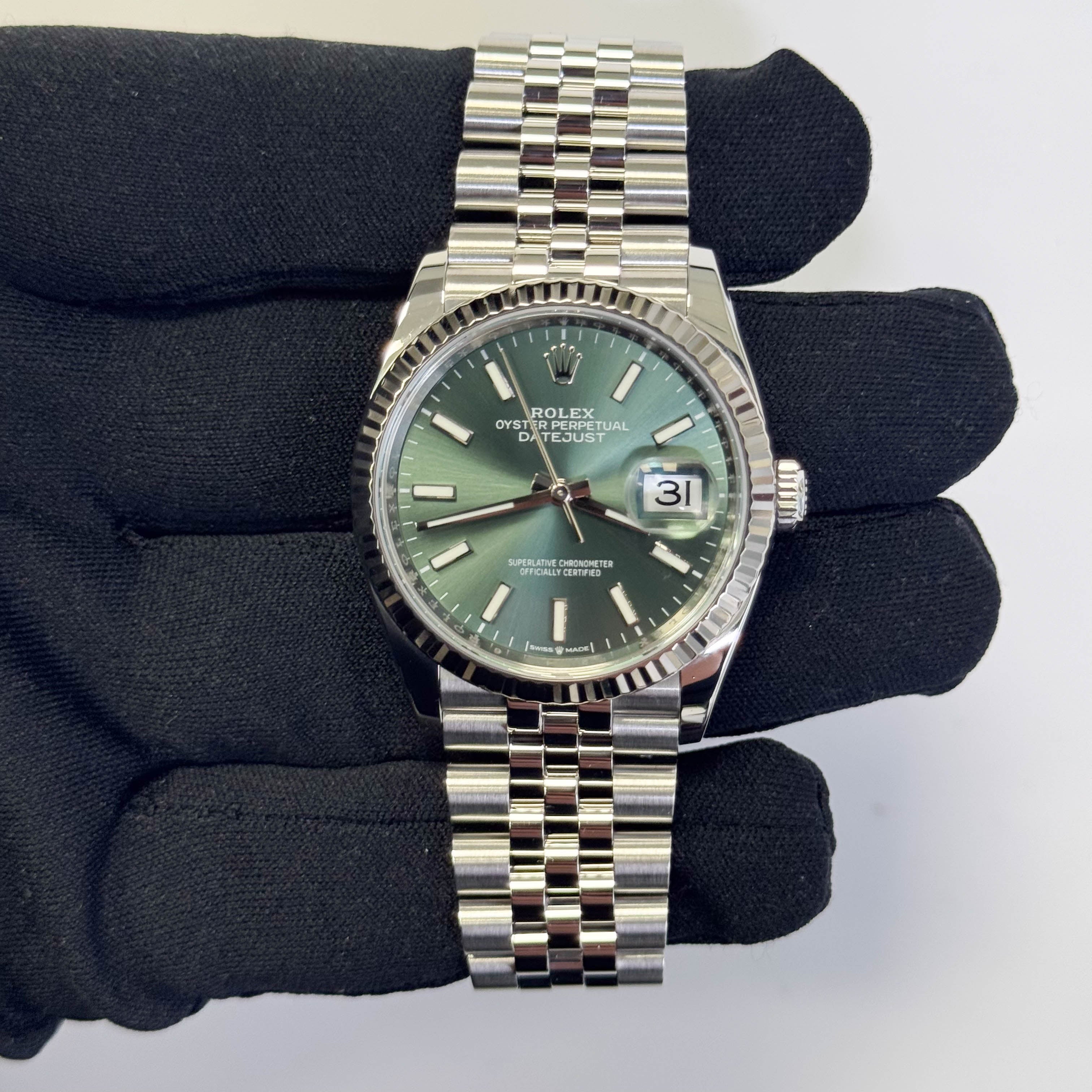 Rolex Datejust 36mm Mint Green Dial Watch Ref# 126234