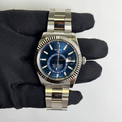 Rolex Sky-Dweller 42mm Blue Dial Watch Ref# 336934 - Happy Jewelers Fine Jewelry Lifetime Warranty