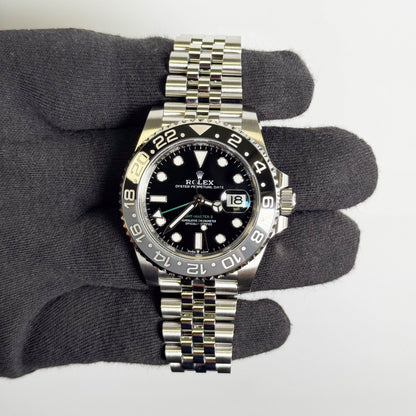Rolex GMT-Master II 40mm Black Dial Watch Ref# 126710GRNR