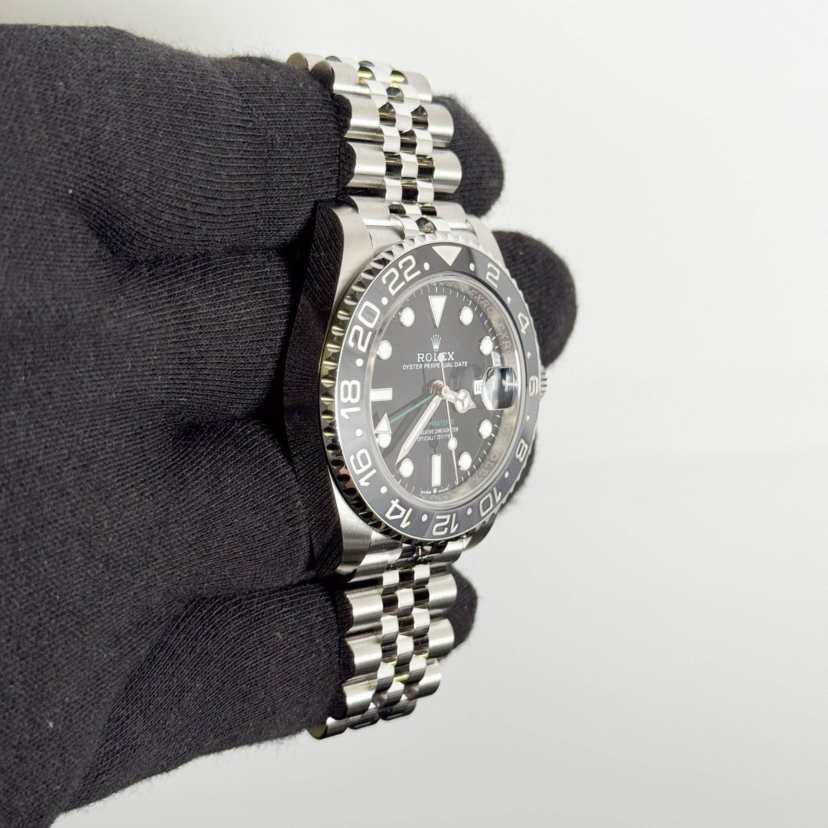 Rolex GMT-Master II 40mm Black Dial Watch Ref# 126710GRNR