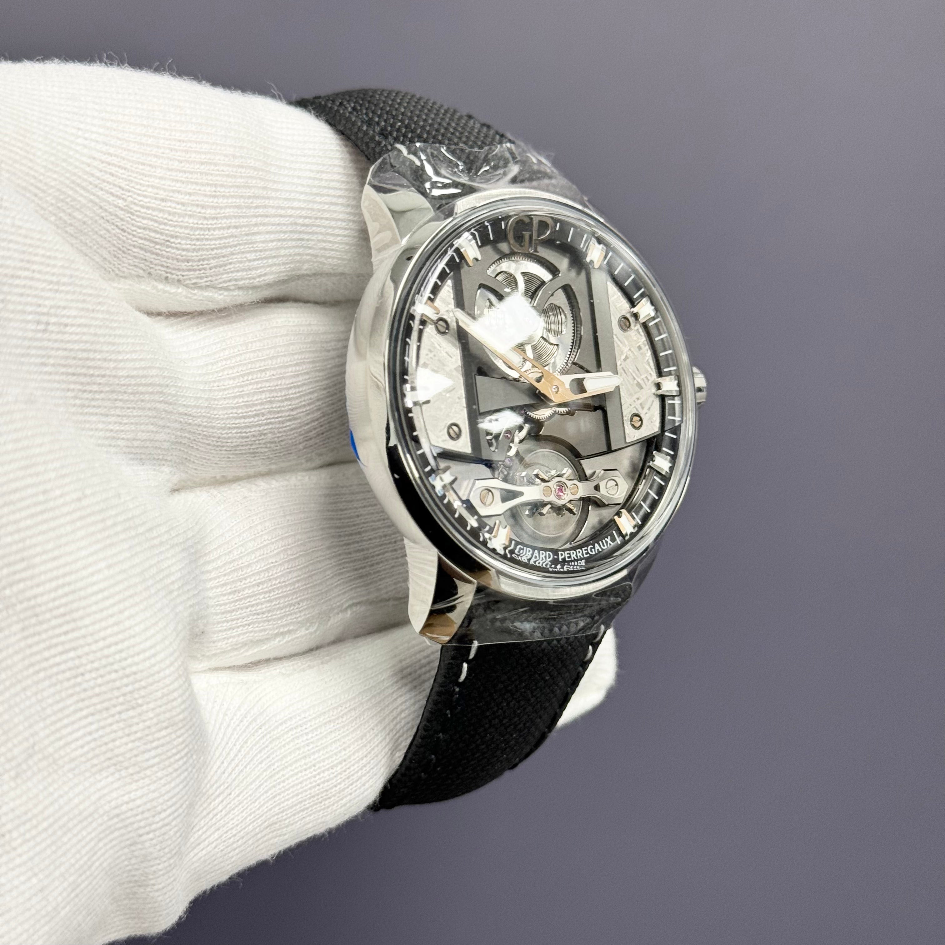 Girard Perregaux Free Bridge 44mm Skeleton Dial Watch Ref# 82000-11-3259-5CX - Happy Jewelers Fine Jewelry Lifetime Warranty