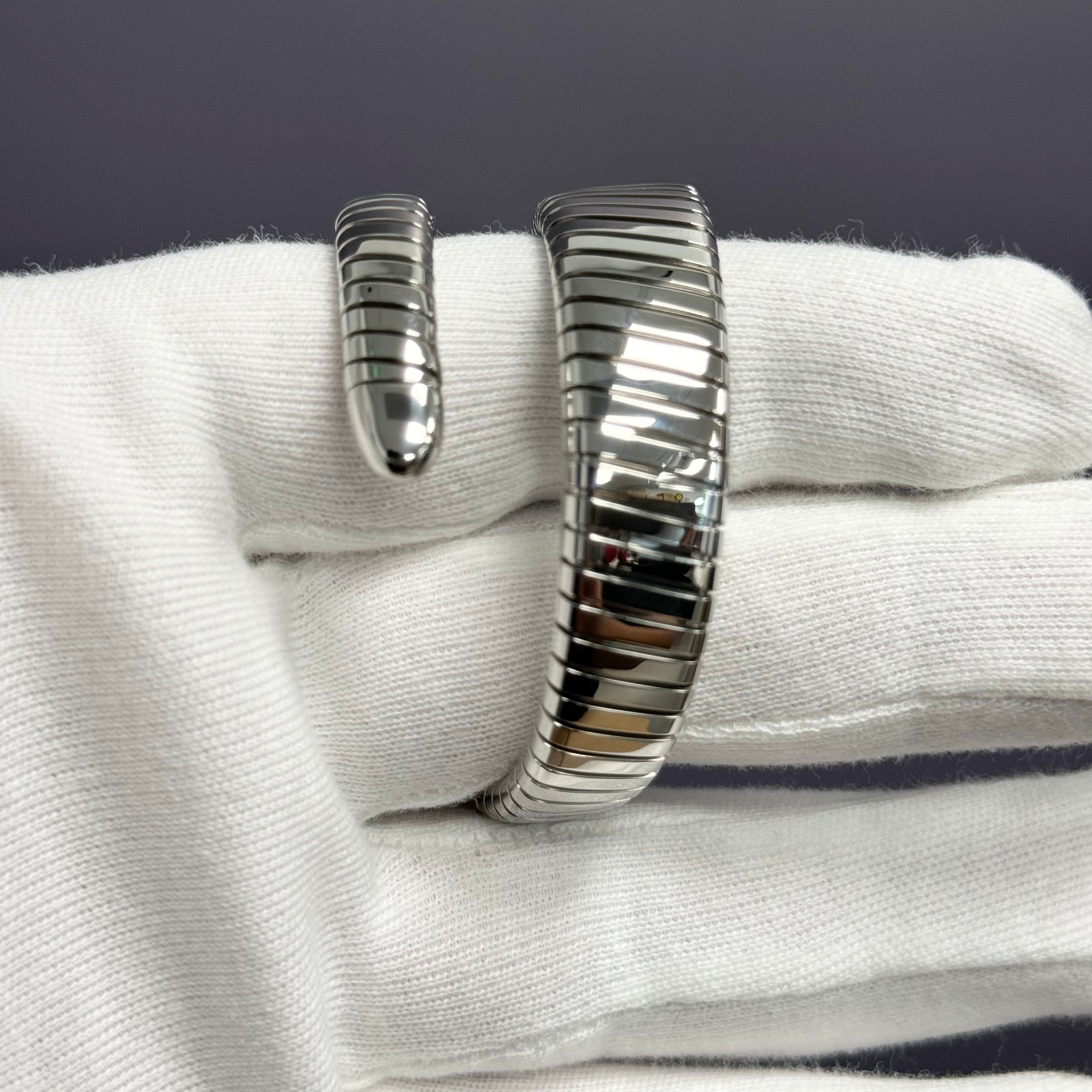 Bvlgari Serpenti Tubagos 35mm White Dial Watch Ref# 101817 - Happy Jewelers Fine Jewelry Lifetime Warranty