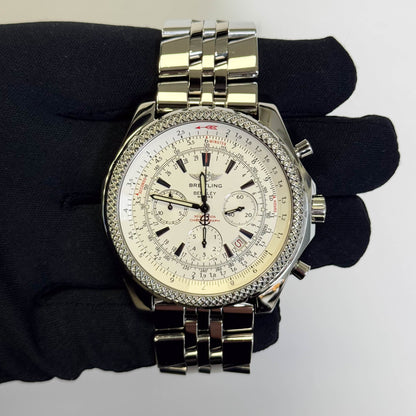 Breitling Bentley 49mm Silver Dial Watch Ref# A2536212G552 - Happy Jewelers Fine Jewelry Lifetime Warranty