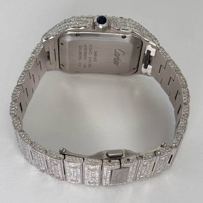 Cartier Santos Iced Out 40mm Iced Out Dial Watch Ref# WSSA0018 - Happy Jewelers Fine Jewelry Lifetime Warranty