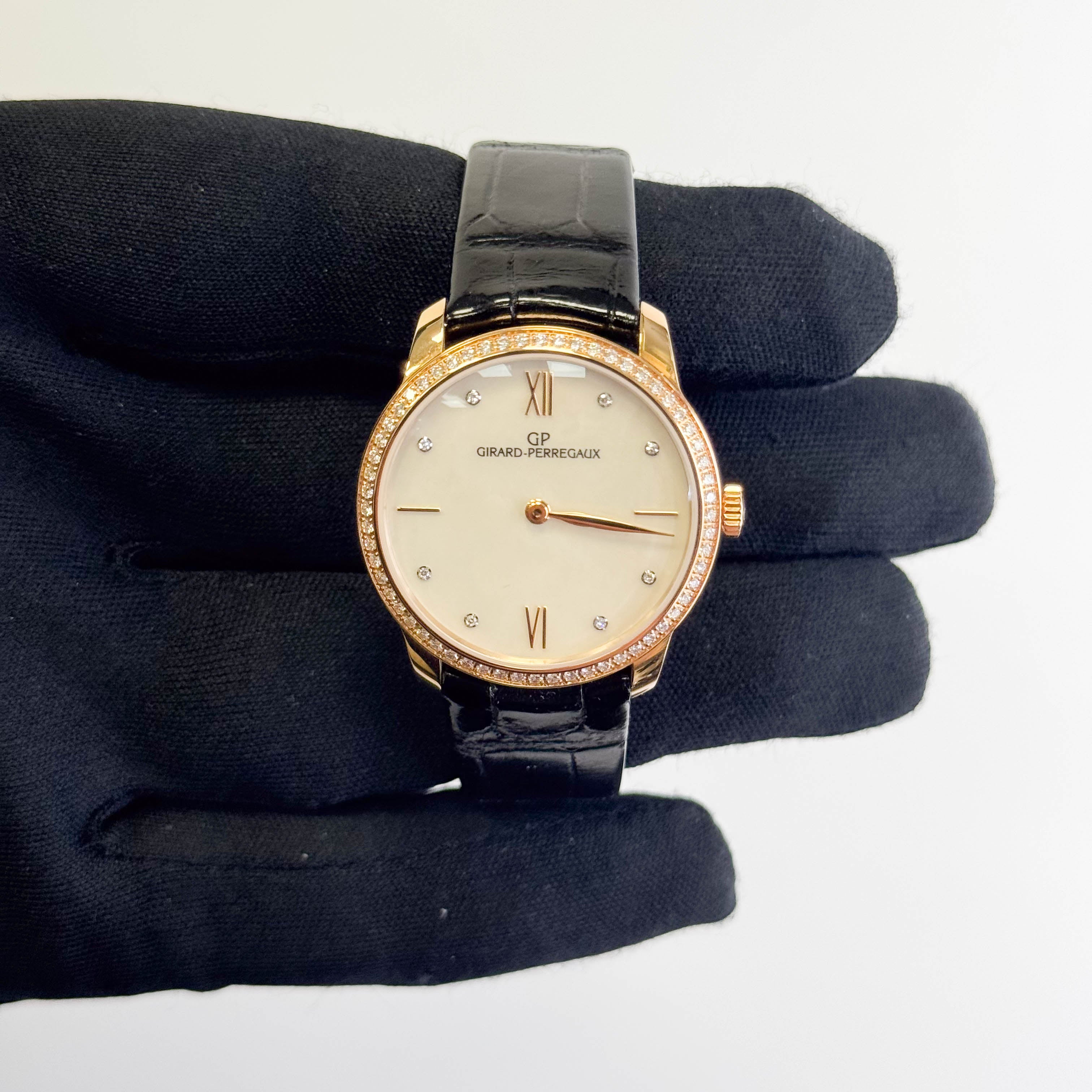 Girard-Perregaux 1966 30mm Mother Of Pearl Dial Watch Ref# 49528D52A771-CK6A - Happy Jewelers Fine Jewelry Lifetime Warranty