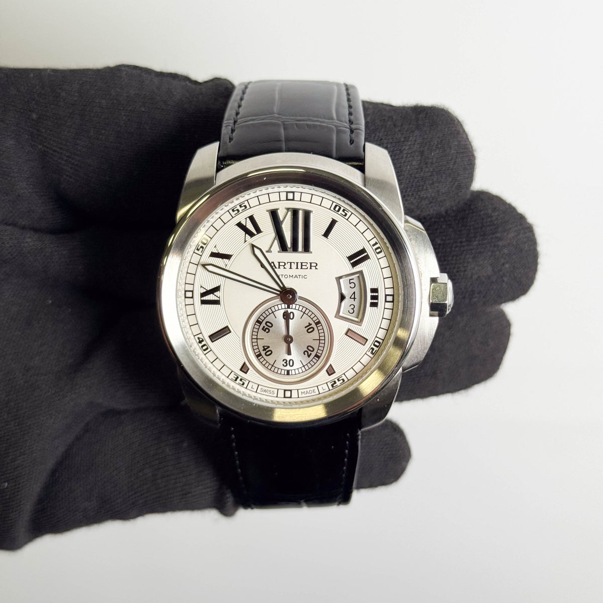 Cartier Calibre De 42mm Silver Dial Watch Ref# W7100037
