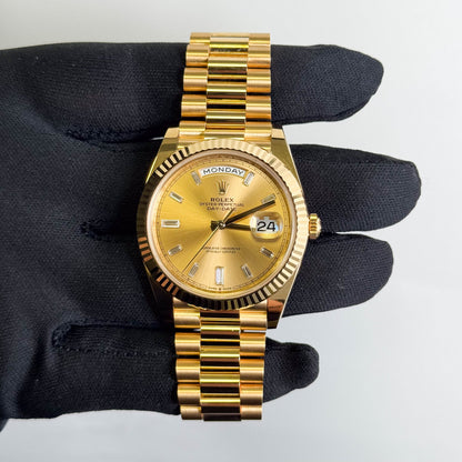 Rolex Day-Date 40mm Champagne Dial Watch Ref# 228238 - Happy Jewelers Fine Jewelry Lifetime Warranty