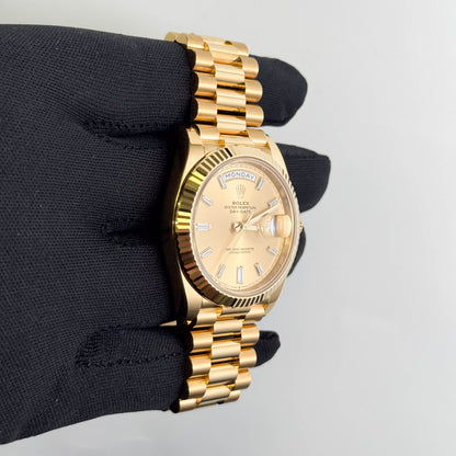Rolex Day-Date 40mm Champagne Dial Watch Ref# 228238 - Happy Jewelers Fine Jewelry Lifetime Warranty