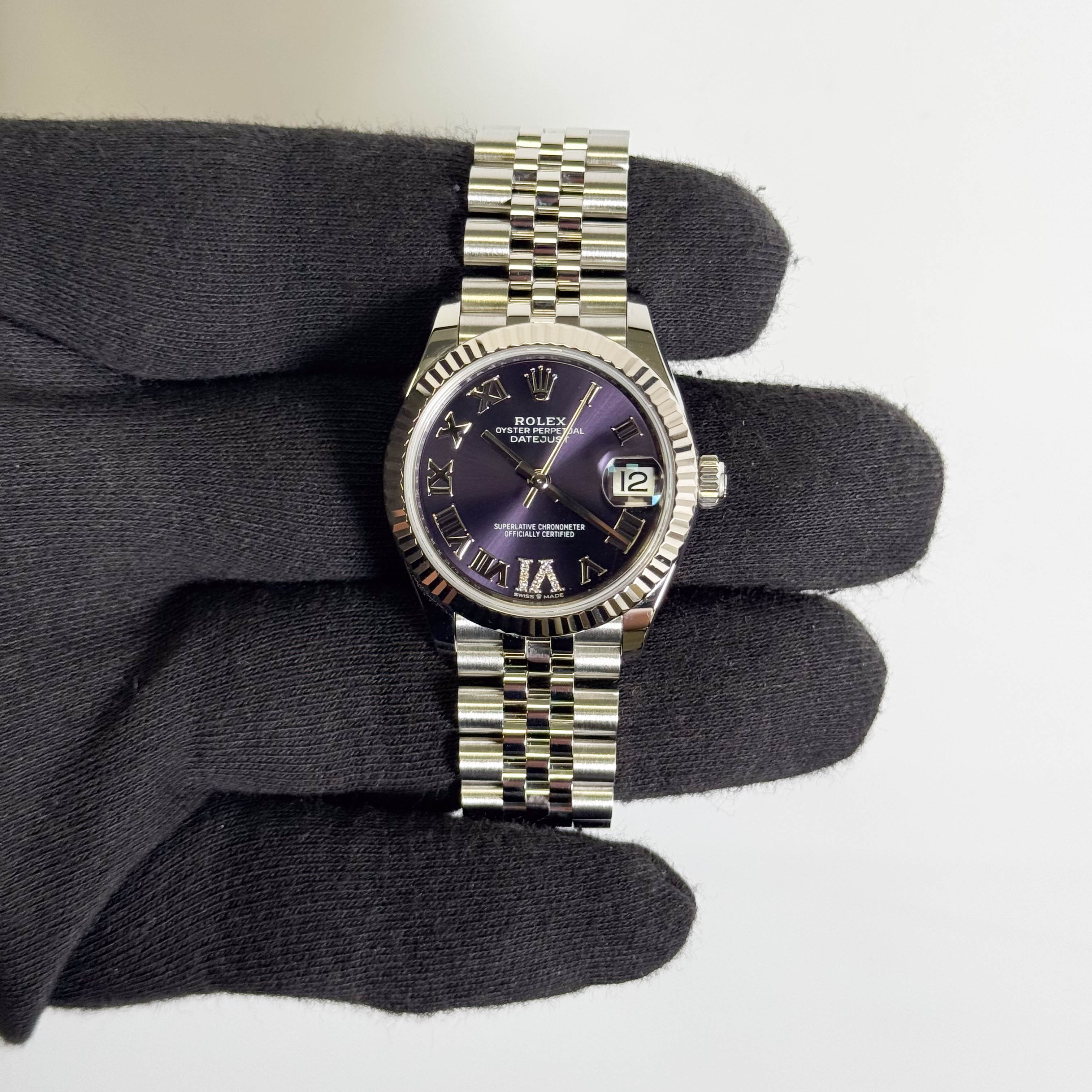 Rolex Datejust 31mm Aubergine Dial Watch Ref# 278274