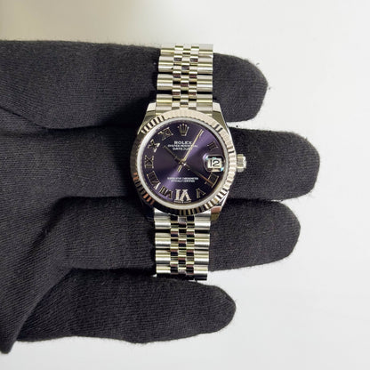 Rolex Datejust 31mm Aubergine Dial Watch Ref# 278274
