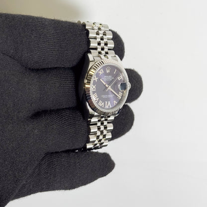 Rolex Datejust 31mm Aubergine Dial Watch Ref# 278274