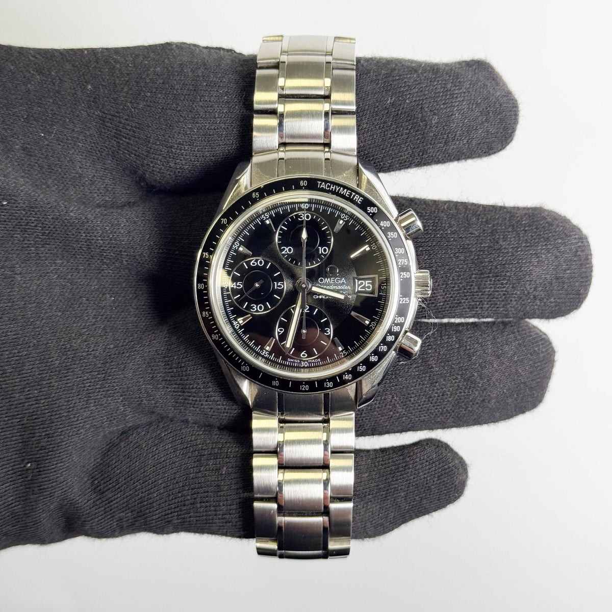 Omega Speedmaster Date 40mm Black Dial Watch Ref# 3210.50.00