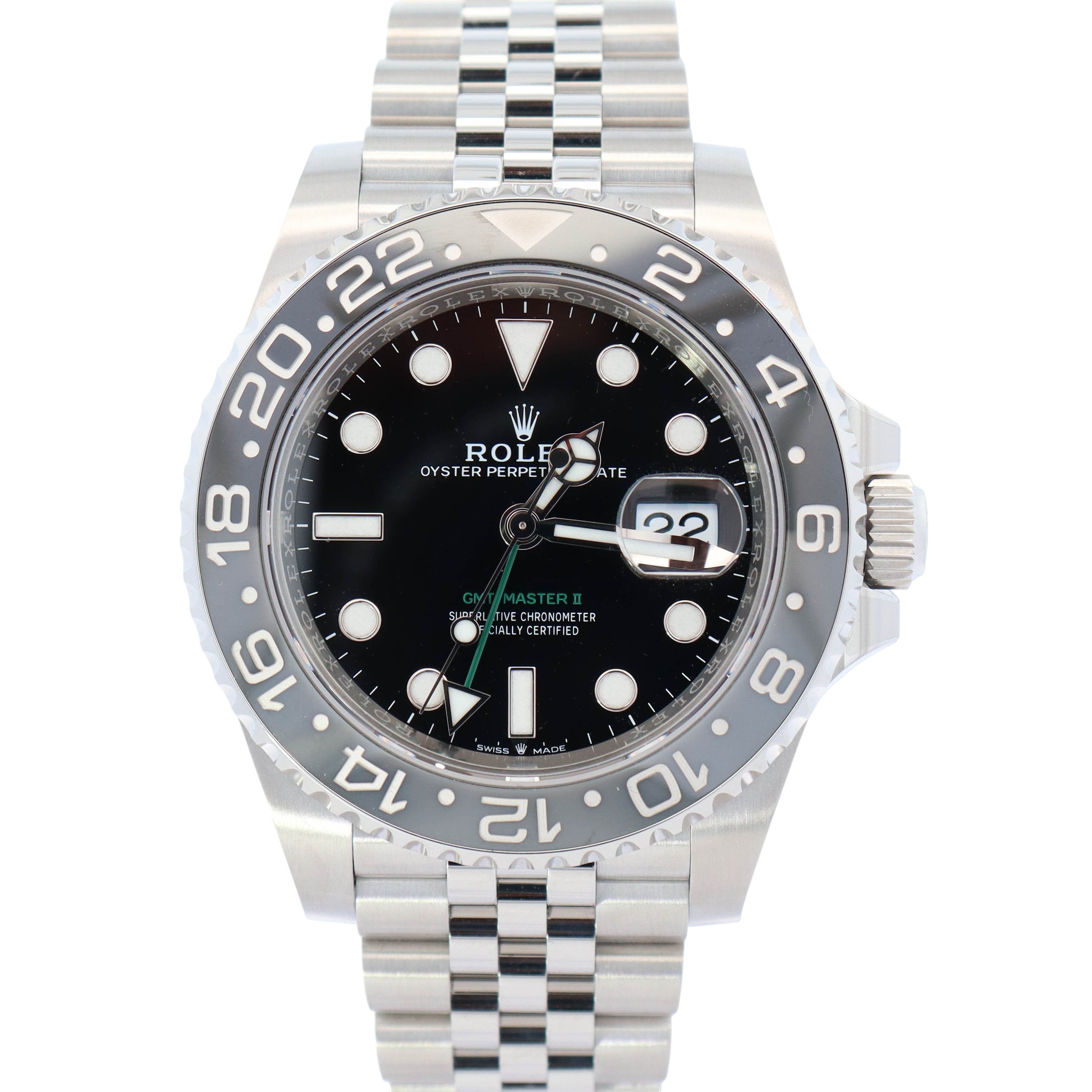 Rolex GMT-Master II 40mm Black Dial Ref# 126710GRNR - Happy Jewelers Fine Jewelry Lifetime Warranty