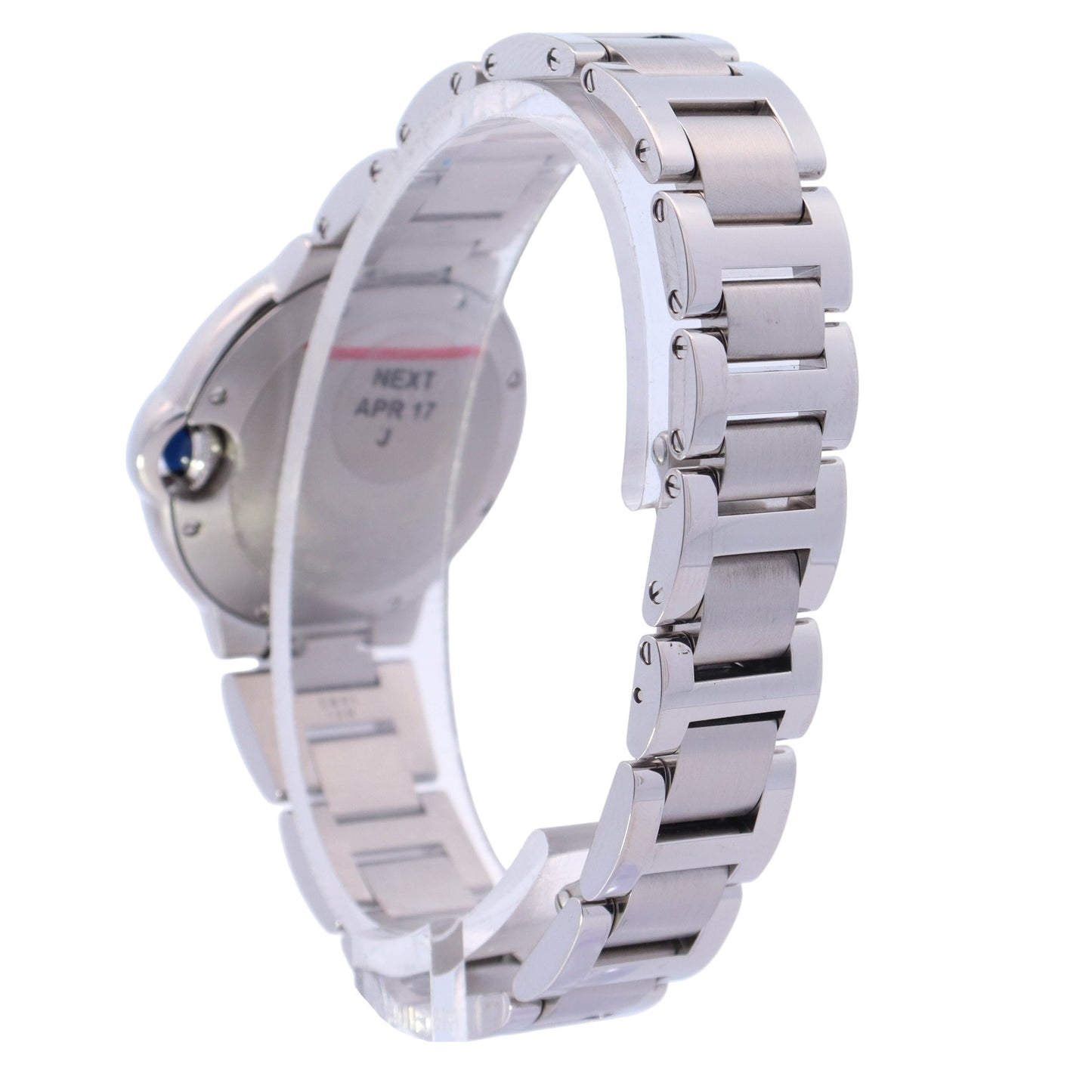 Cartier Ballon Bleu Stainless Steel 36mm Silver Roman Dial Watch  Reference #: WSBB0048
