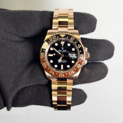 Rolex GMT-Master II Rootbeer 40mm Black Dial Watch Ref# 126715CHNR