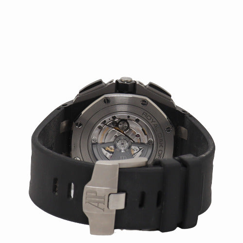 Audemar's Piguet Mens Royal Oak Offshore Black Ceramic 44mm Black Mega Tapisserie Dial Watch Reference# 26405CE.OO.A002CA.02 - Happy Jewelers Fine Jewelry Lifetime Warranty