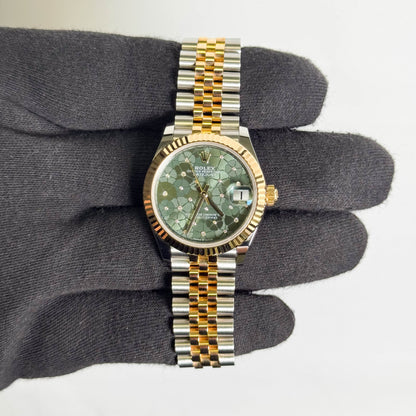 Rolex Datejust 31mm Green Dial Watch Ref# 278273