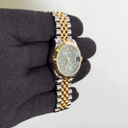 Rolex Datejust 31mm Green Dial Watch Ref# 278273