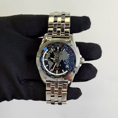 Breitling Galactic Unitime 44mm Black Dial Watch Ref# WB3510 - Happy Jewelers Fine Jewelry Lifetime Warranty