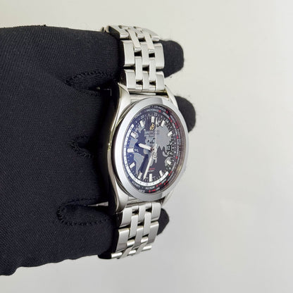 Breitling Galactic Unitime 44mm Black Dial Watch Ref# WB3510 - Happy Jewelers Fine Jewelry Lifetime Warranty