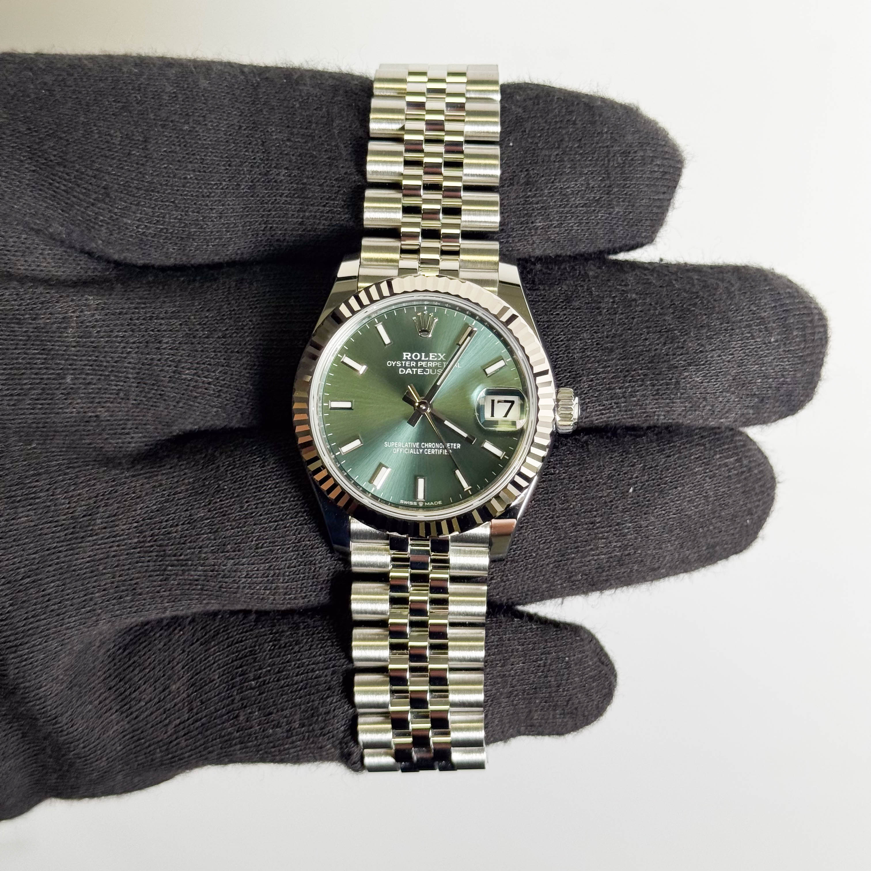 Rolex Datejust 31mm Green Dial Watch Ref # 278274