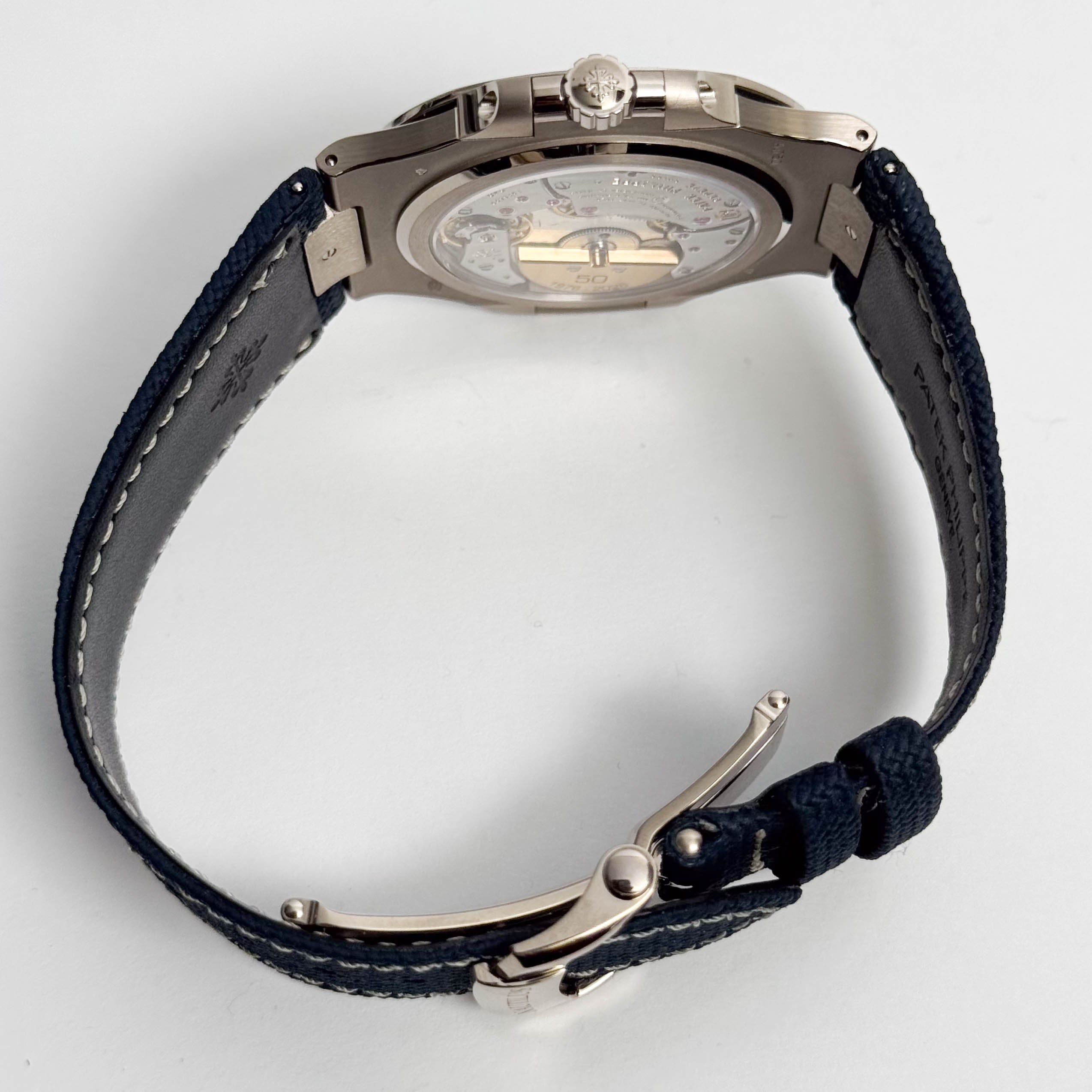 Patek Philippe Nautilus 41mm Blue Stick Dial Watch Ref# 5810G-001
