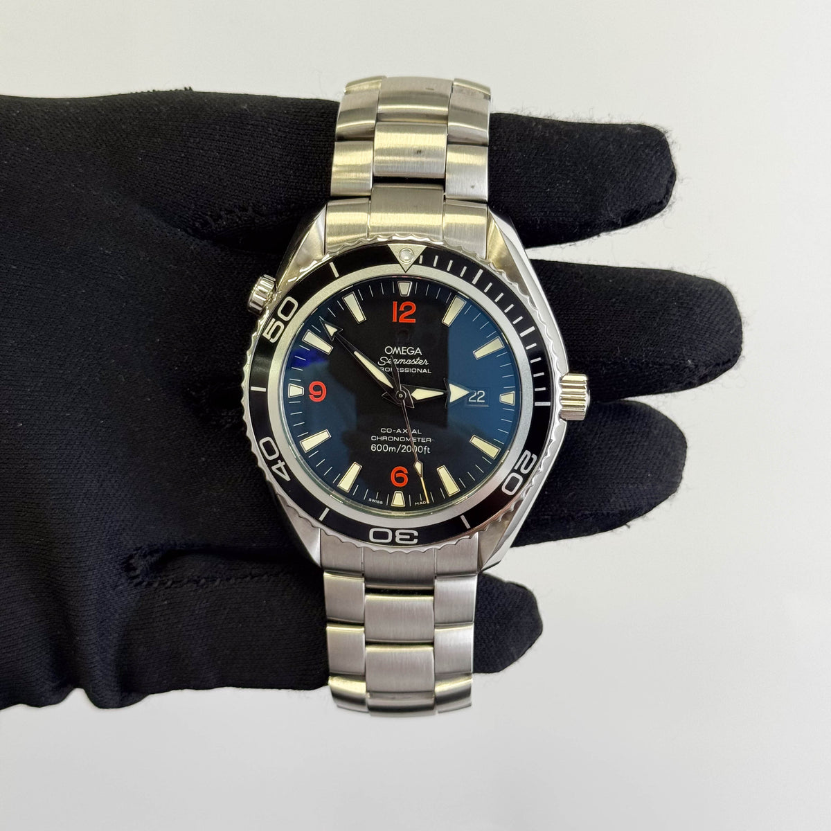 Omega Seamaster 45.5mm Black Dial Watch Ref# 2200.51.00 - Happy Jewelers Fine Jewelry Lifetime Warranty