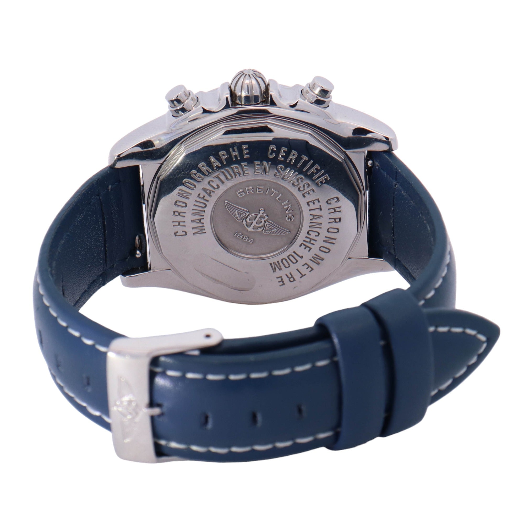 Breitling Chrono Cockpit Stainless Steel 39.5mm Blue Chronograph Dial Watch Reference# A13358 - Happy Jewelers Fine Jewelry Lifetime Warranty