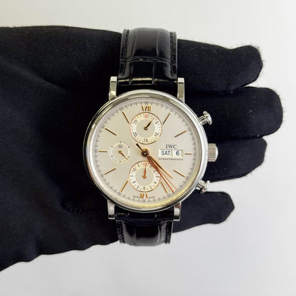 IWC Portofino 42mm White Dial Watch Ref# IW391031 - Happy Jewelers Fine Jewelry Lifetime Warranty