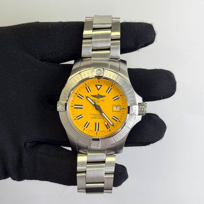 Breitling Avenger Seawolf Steel 45mm Yellow Dial Watch Ref# A17319101I1A1 - Happy Jewelers Fine Jewelry Lifetime Warranty
