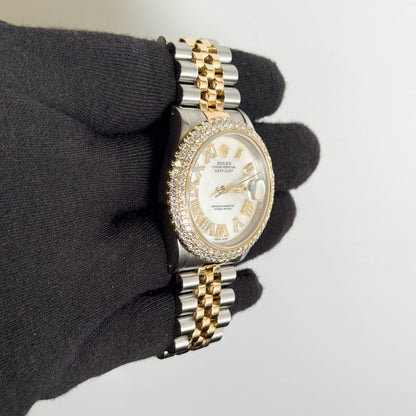 Rolex Datejust 36mm Aftermarket MOP Dial Watch Ref# 16233