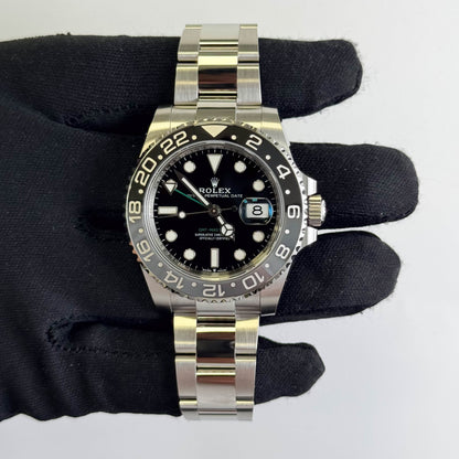 Rolex GMT-Master II "Bruce Wayne" 40mm Black Dial Watch Ref# 126710GRNR - Happy Jewelers Fine Jewelry Lifetime Warranty