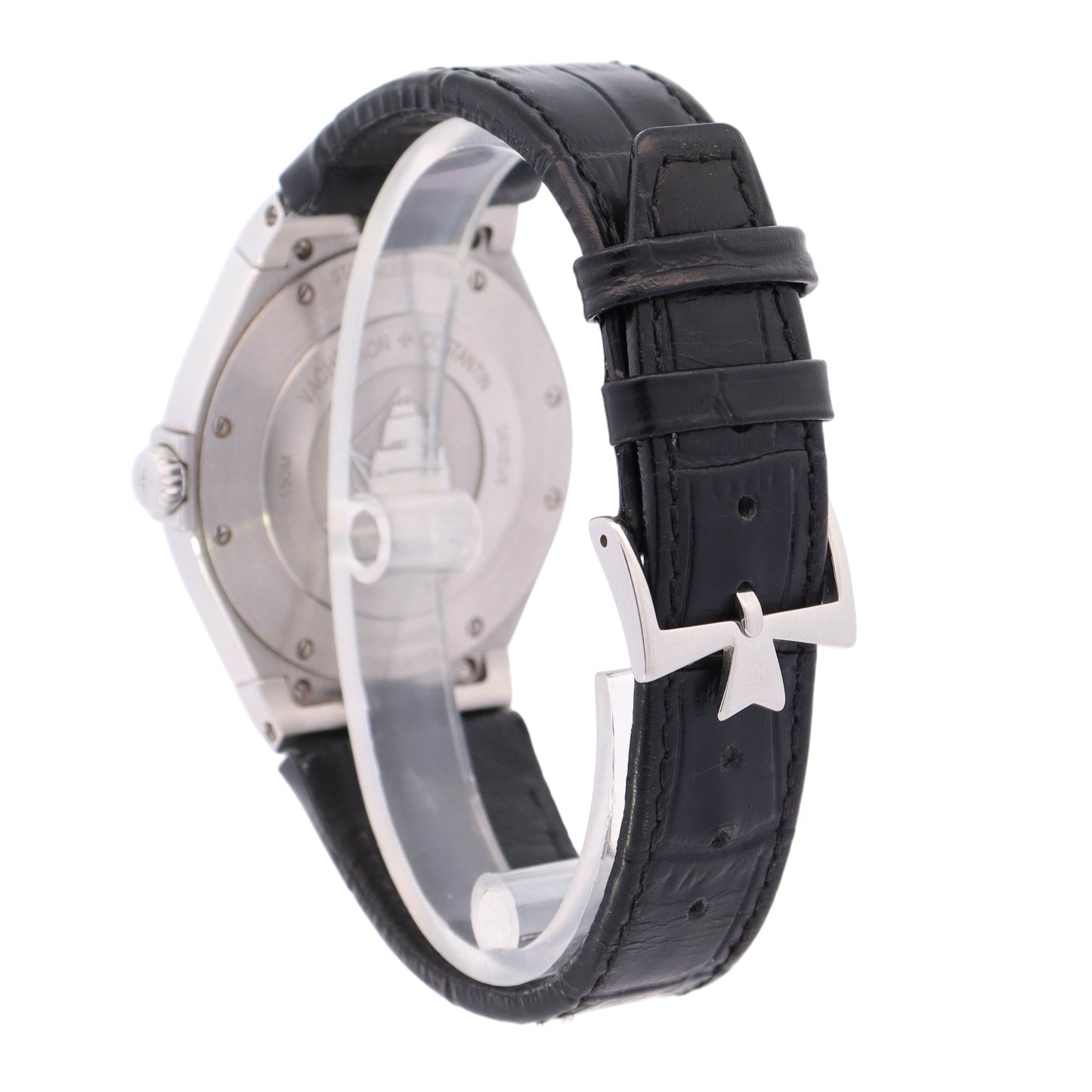 Vacheron Constantin Overseas Stainless Steel 42mm Black Roman & Stick Dial Watch Reference# 47040 - Happy Jewelers Fine Jewelry Lifetime Warranty
