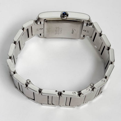 Cartier Tank Française Stainless Steel 28mm White Dial Watch Ref# W51002Q3 - Happy Jewelers Fine Jewelry Lifetime Warranty