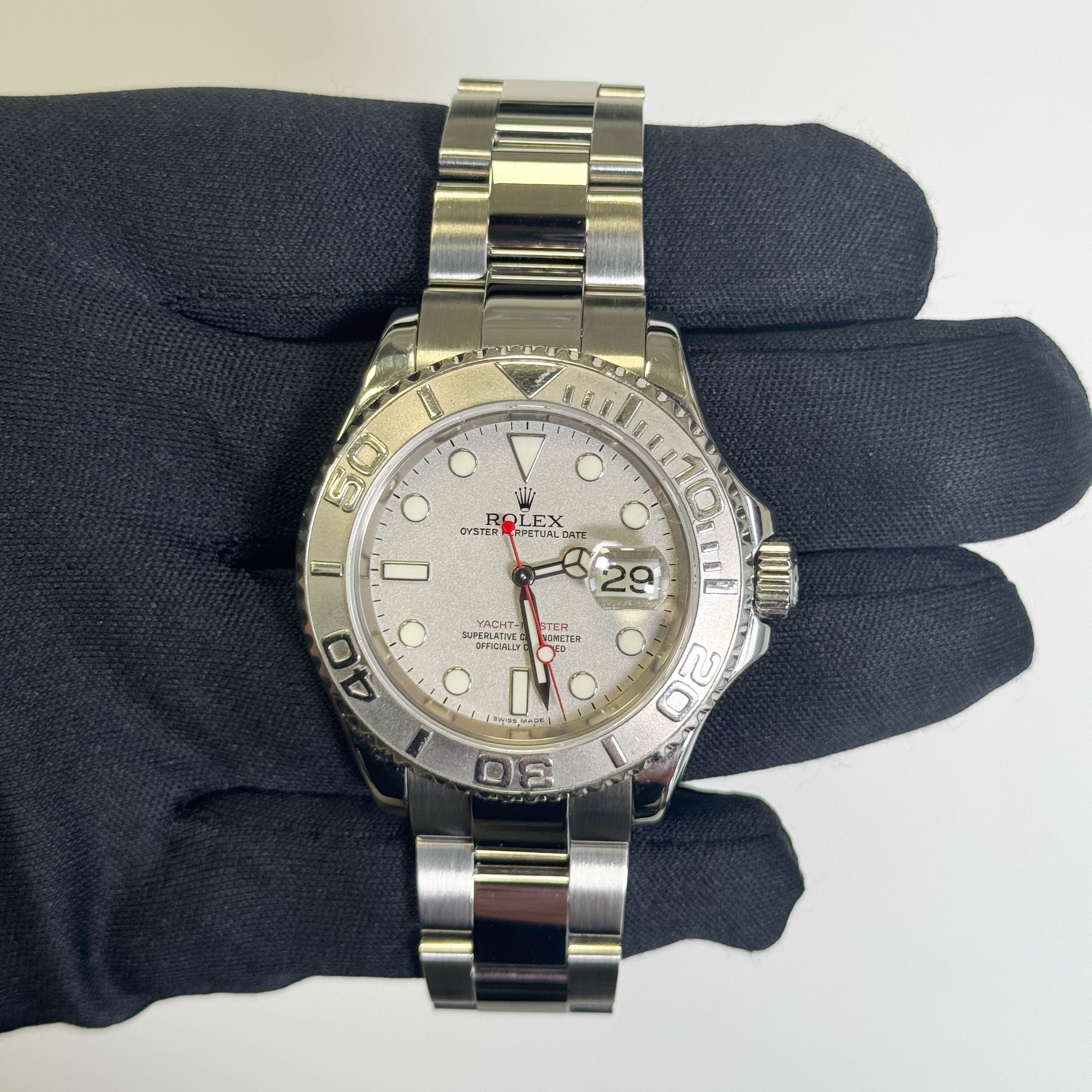 Rolex Yacht-Master 40mm Platinum Dial Watch Ref# 16622 - Happy Jewelers Fine Jewelry Lifetime Warranty