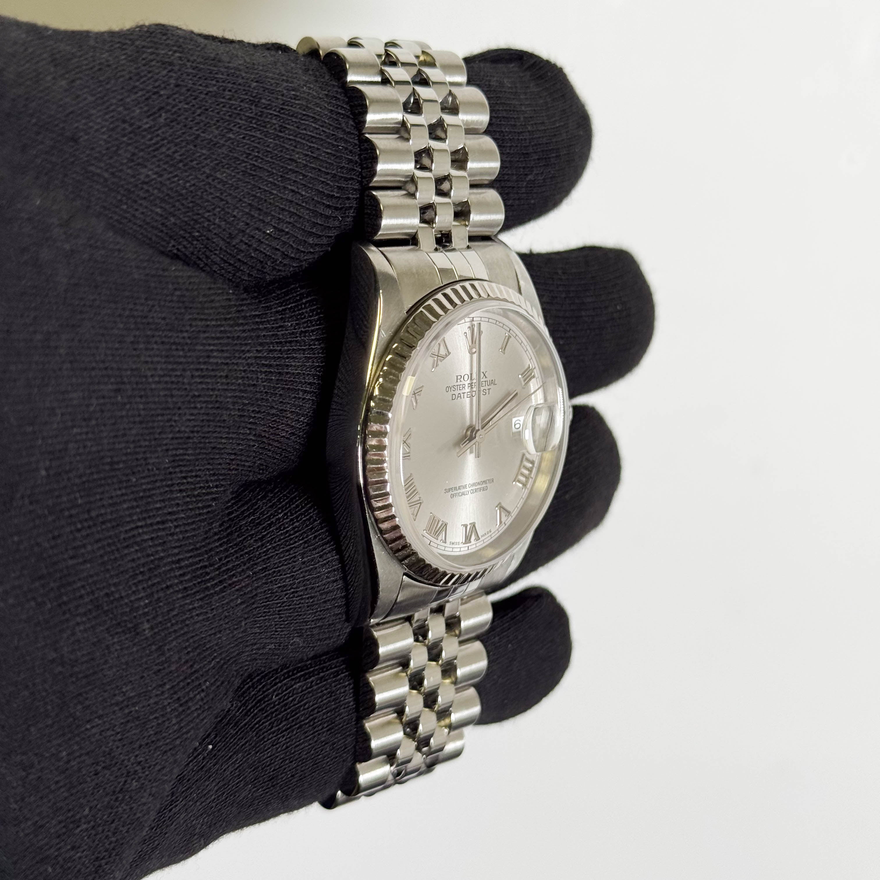 Rolex Datejust 36mm Silver Dial Watch Ref# 16234