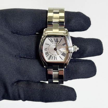 Cartier Roadster Stainless Steel 31mm Silver Dial Watch Ref# W62016V3 - Happy Jewelers Fine Jewelry Lifetime Warranty