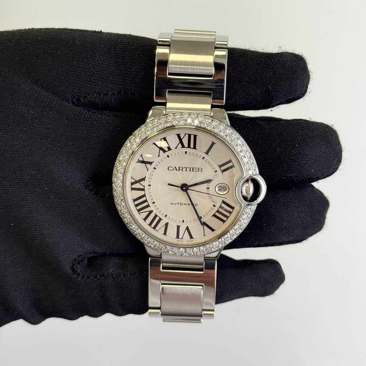 Cartier Ballon Bleu 42mm Silver Dial Watch Ref# W69012Z4 - Happy Jewelers Fine Jewelry Lifetime Warranty