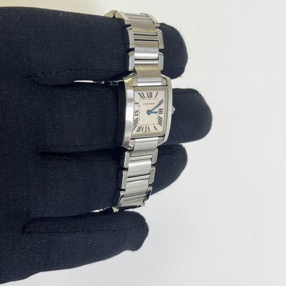 Cartier Tank Stainless Steel 20mm Ivory Dial Watch Ref# W51008Q3 - Happy Jewelers Fine Jewelry Lifetime Warranty