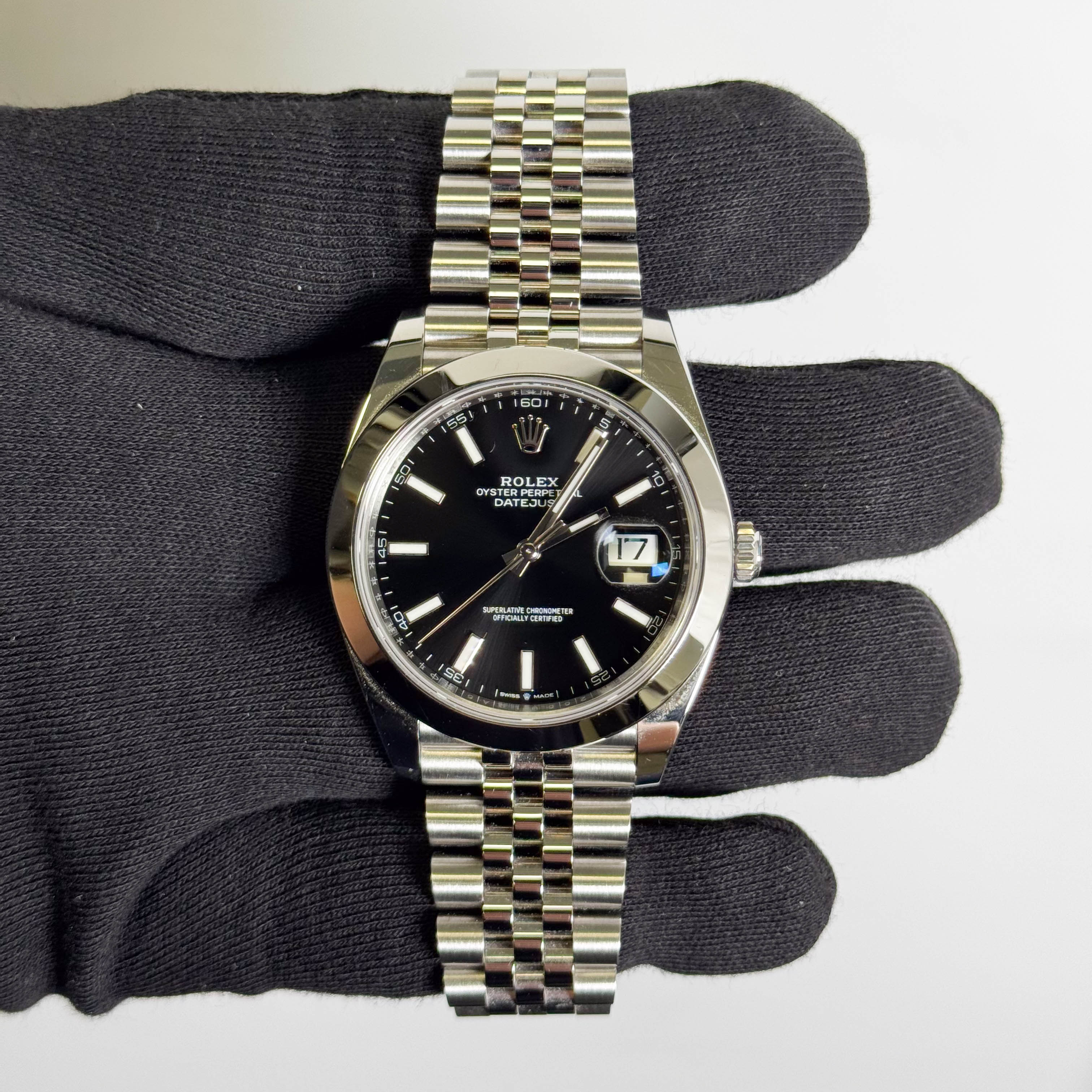 Rolex Datejust 41mm Black Dial Watch Ref# 126300
